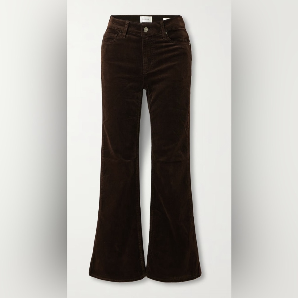 Frame Le Easy Flare Corduroy Jeans (Espresso)